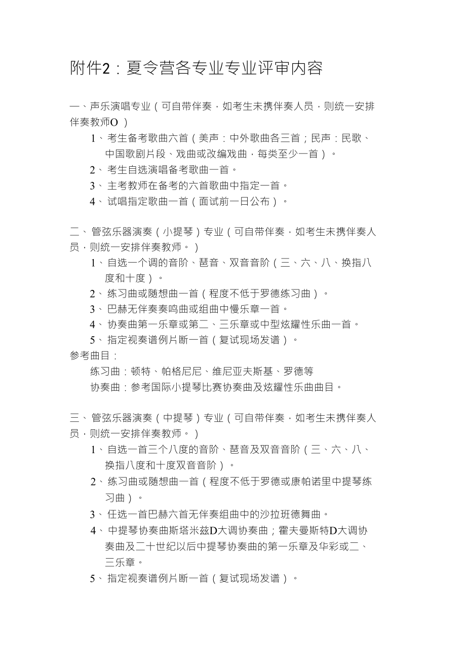 附件1：各专业面试内容_第1页