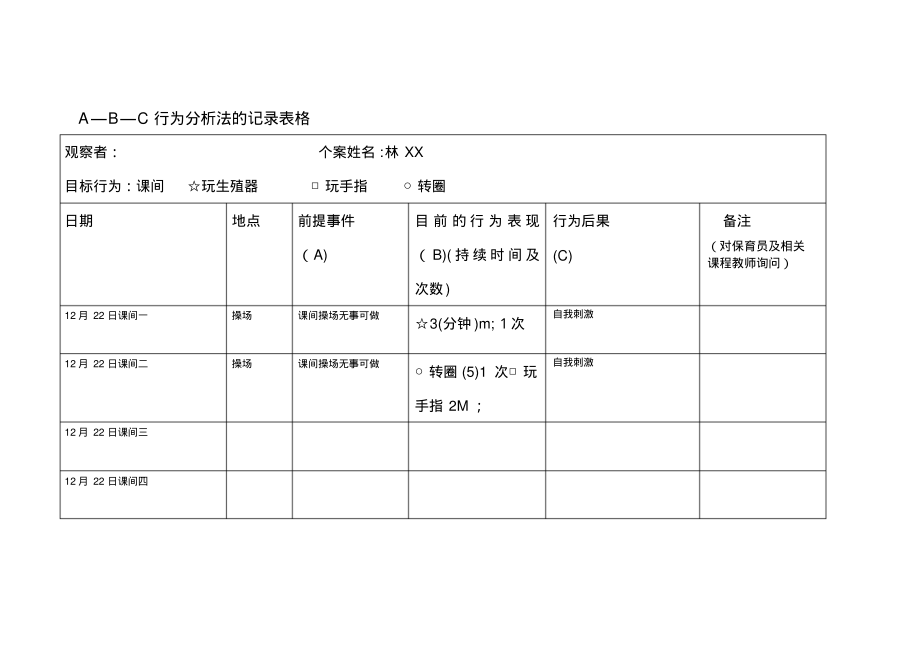 ABC行为分析记录表)_第1页