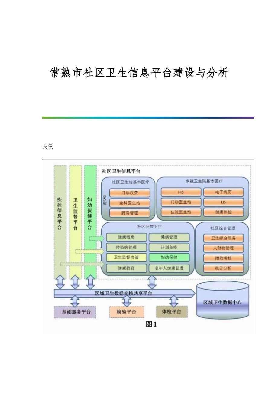 常熟市社区卫生信息平台建设与分析_第1页