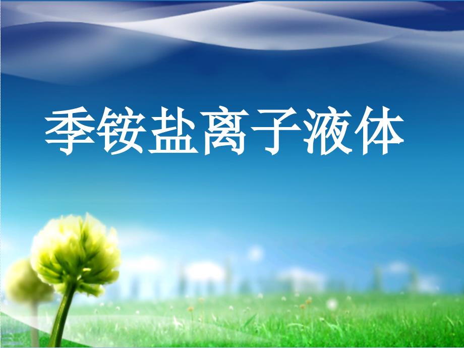 季铵盐离子液体上课讲义_第1页