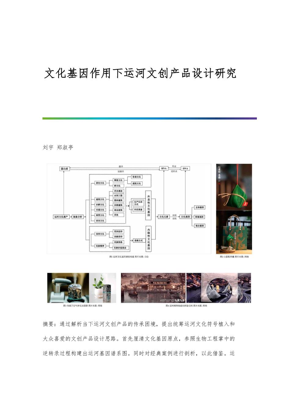 文化基因作用下运河文创产品设计研究_第1页