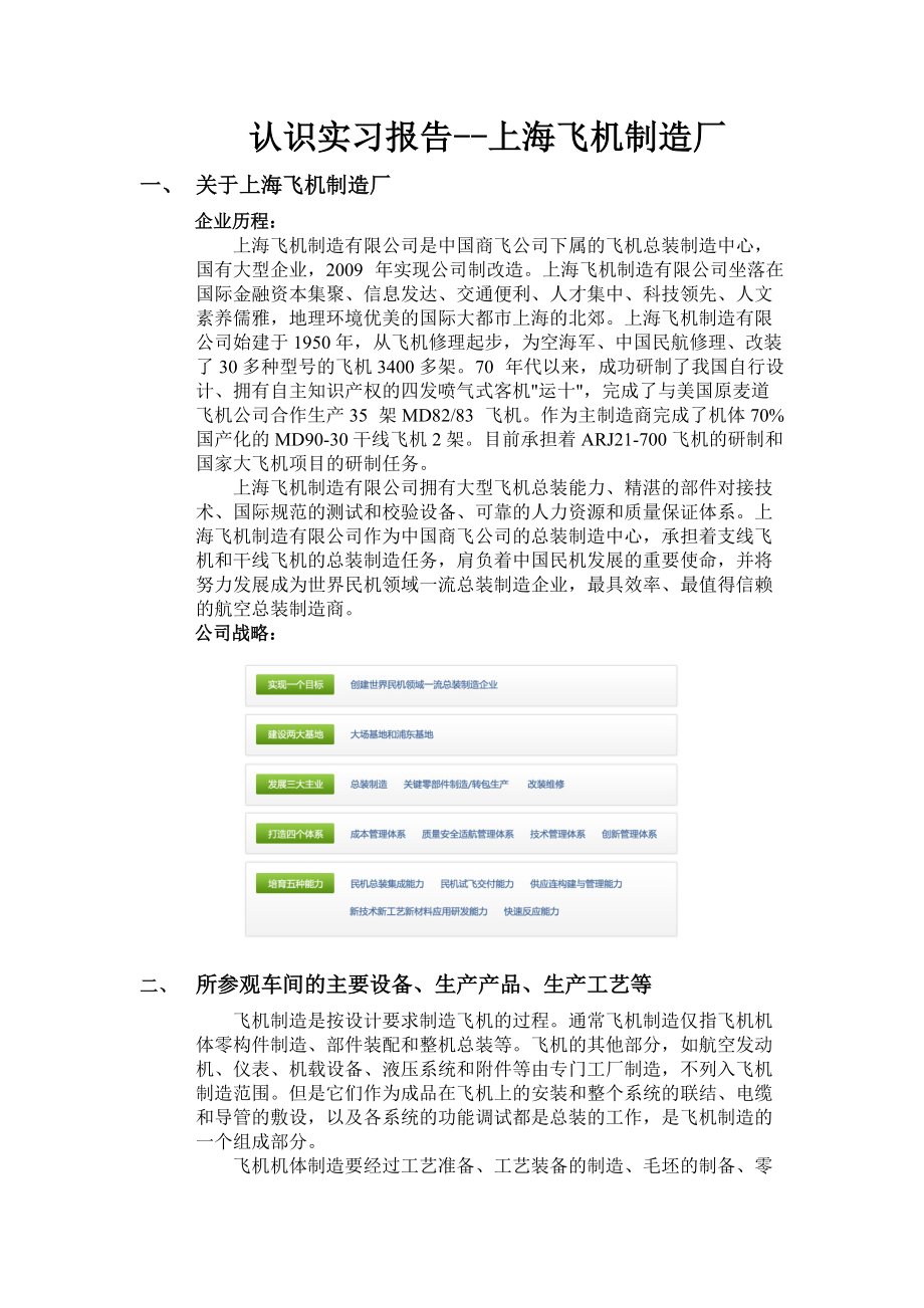 认识实习----上海飞机制造厂_第1页