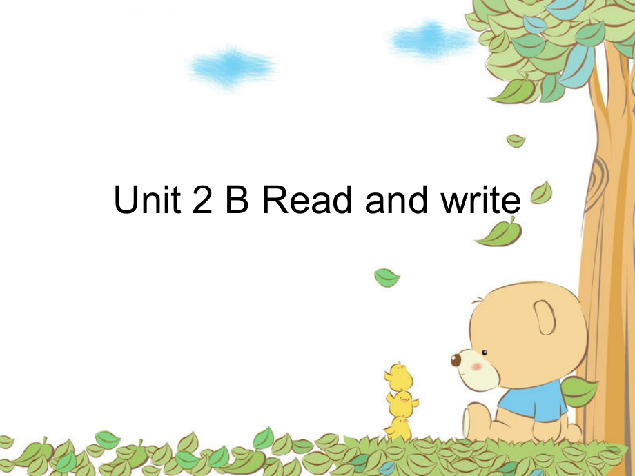 PEP五年级上册Unit 2 B Read and write课件_第1页