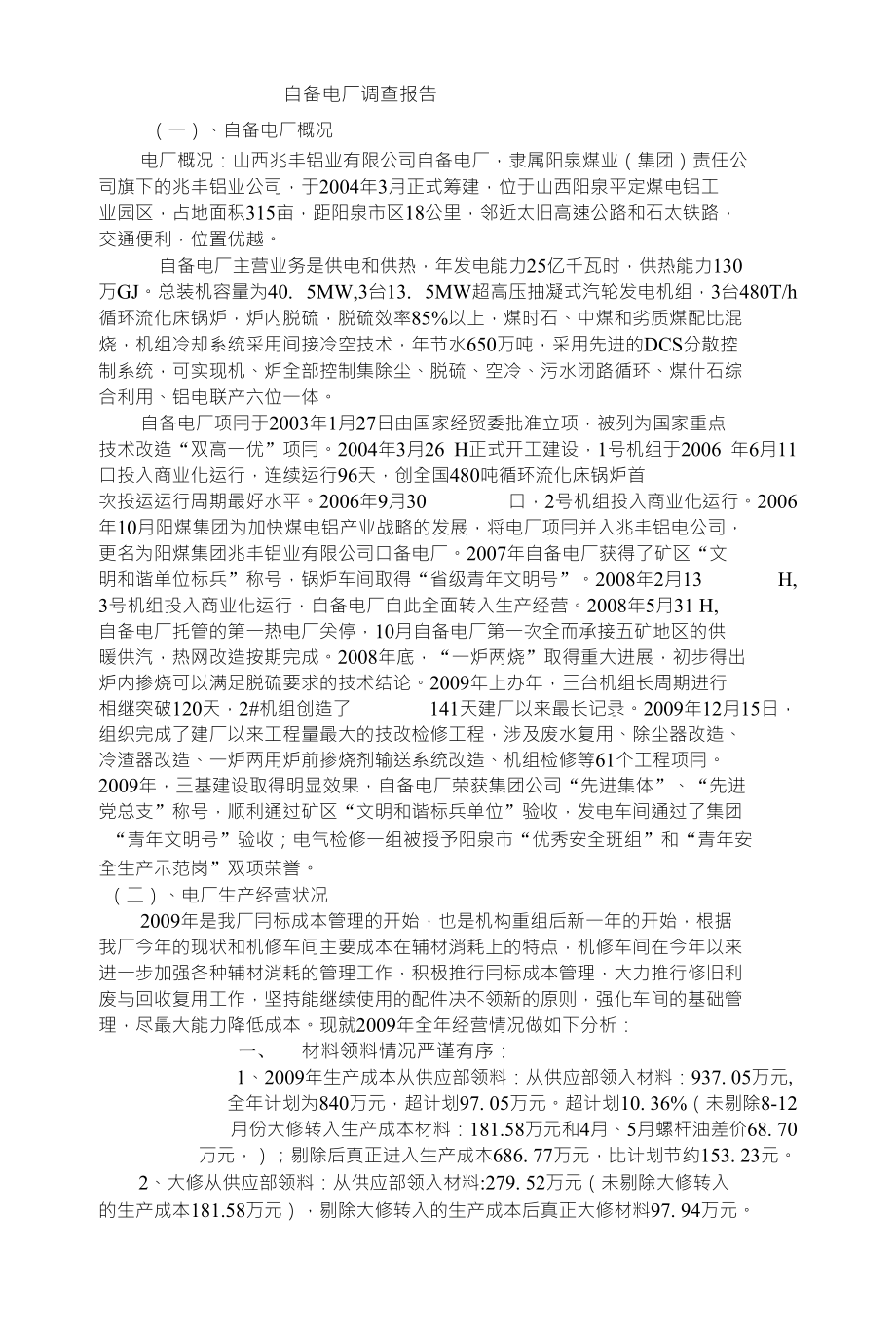 自备电厂调查报告_第1页