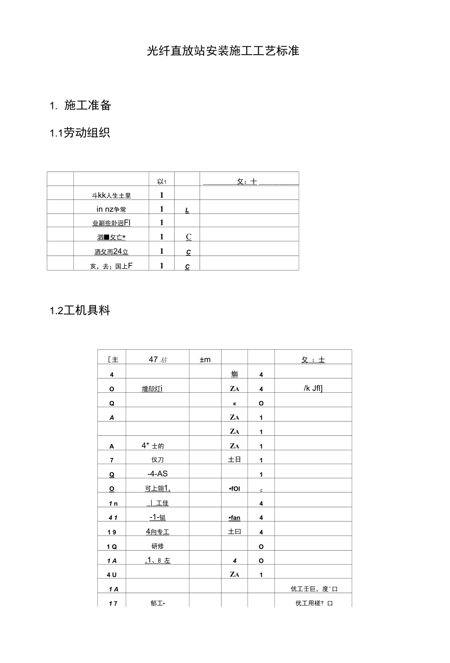 光纤直放站安装施工工艺标准_第1页