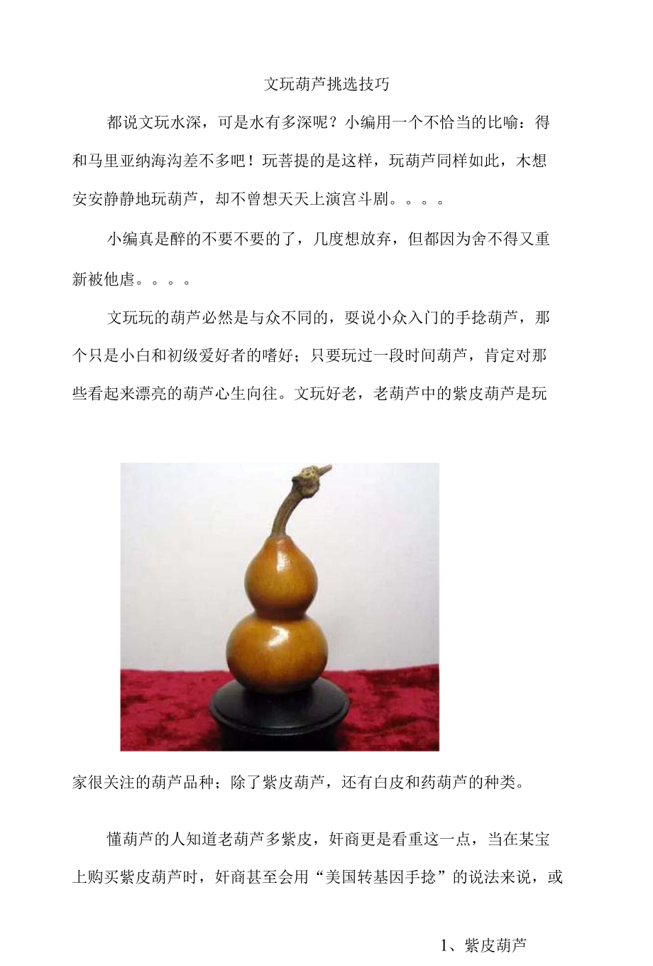 文玩葫芦挑选技巧_第1页