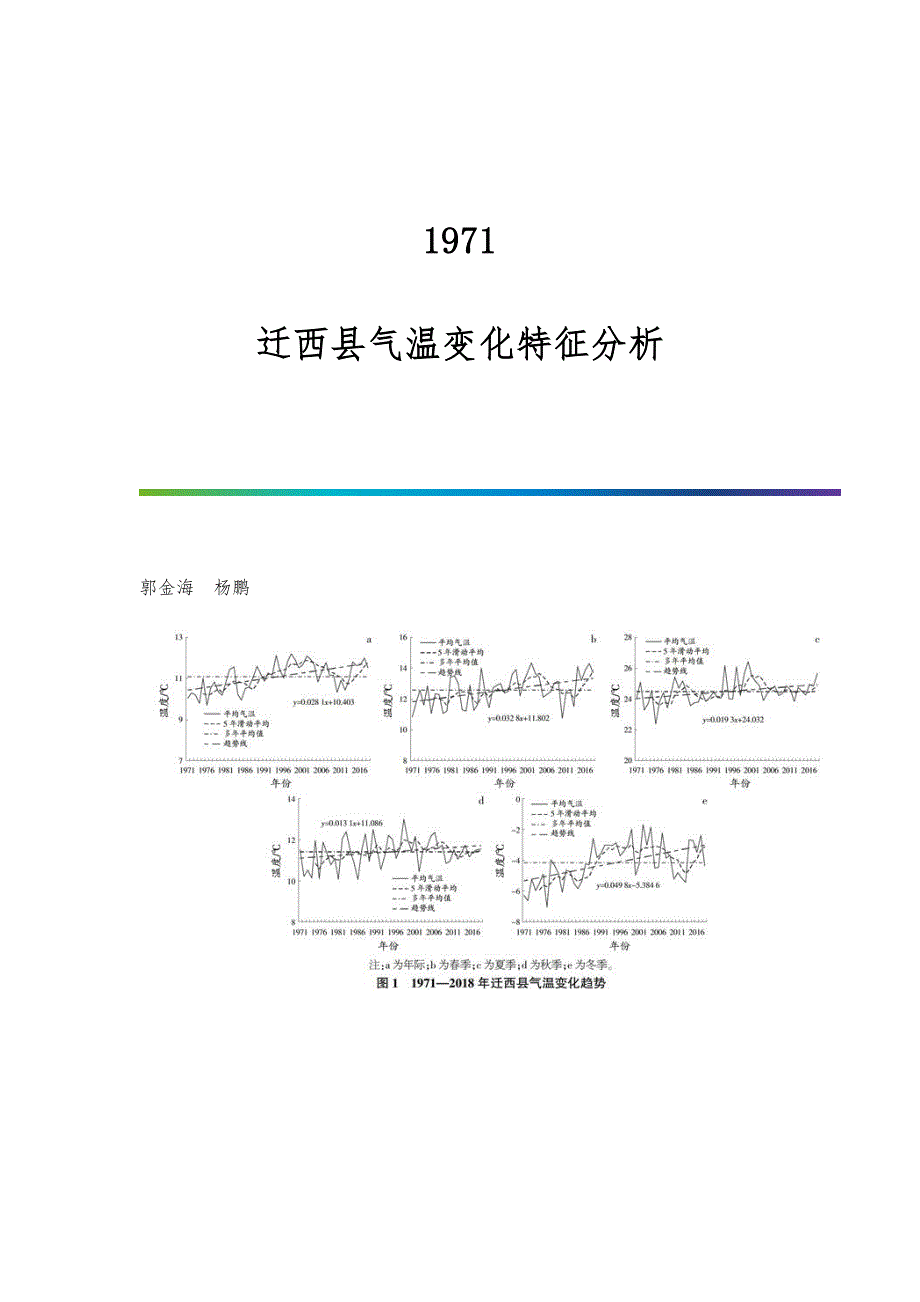 1971-迁西县气温变化特征分析_第1页