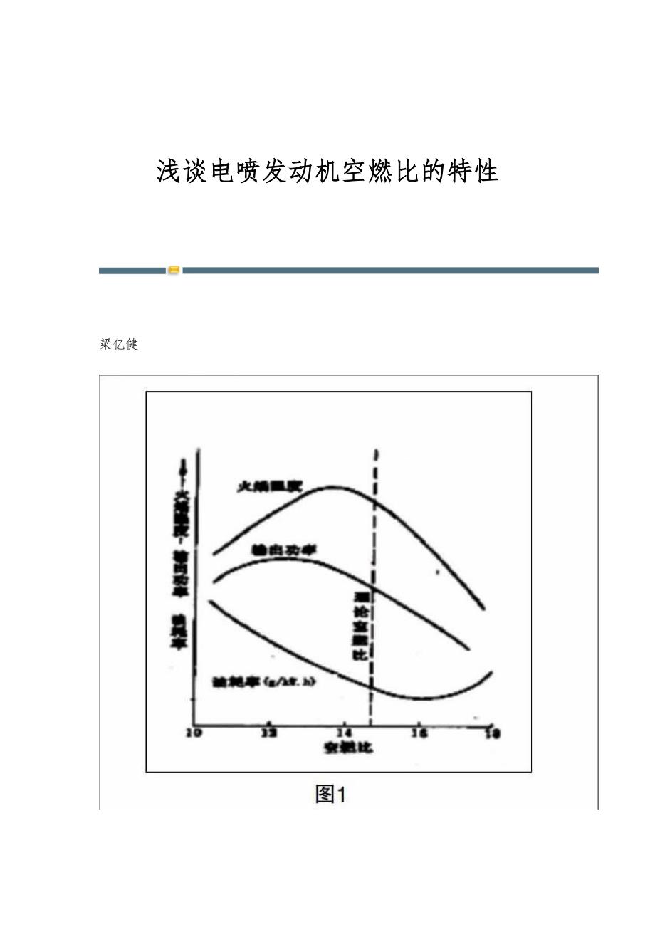 浅谈电喷发动机空燃比的特性_第1页