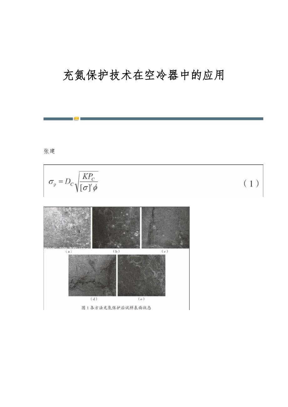 充氮保护技术在空冷器中的应用_第1页