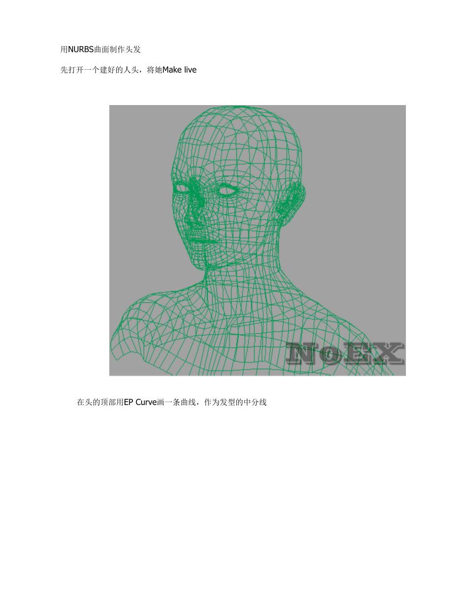 用NURBS曲面制作头发_第1页