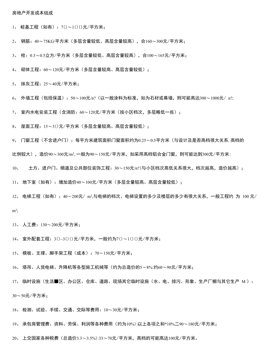 实操经验分享——房地产成本组成_第1页