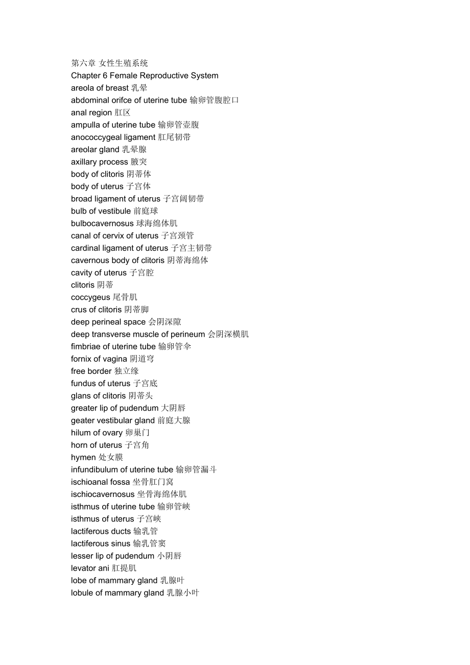 6女性生殖系统英文单词_第1页