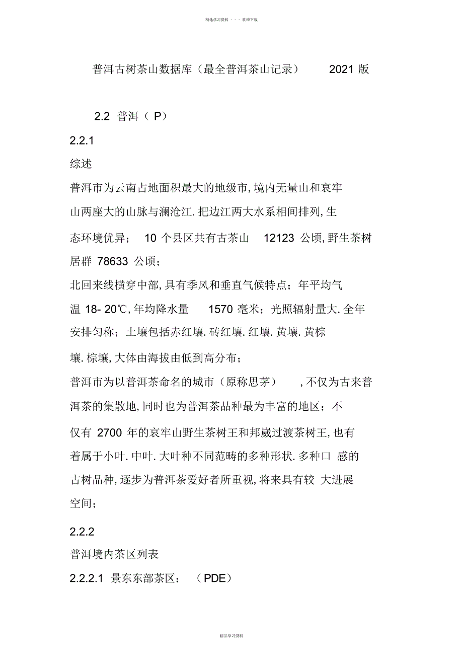 2022年普洱古树茶山数据库版_第1页