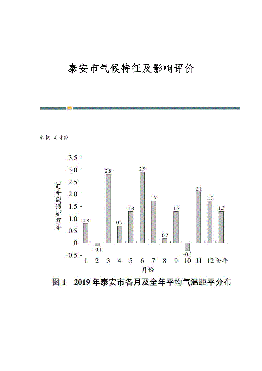 泰安市气候特征及影响评价_第1页
