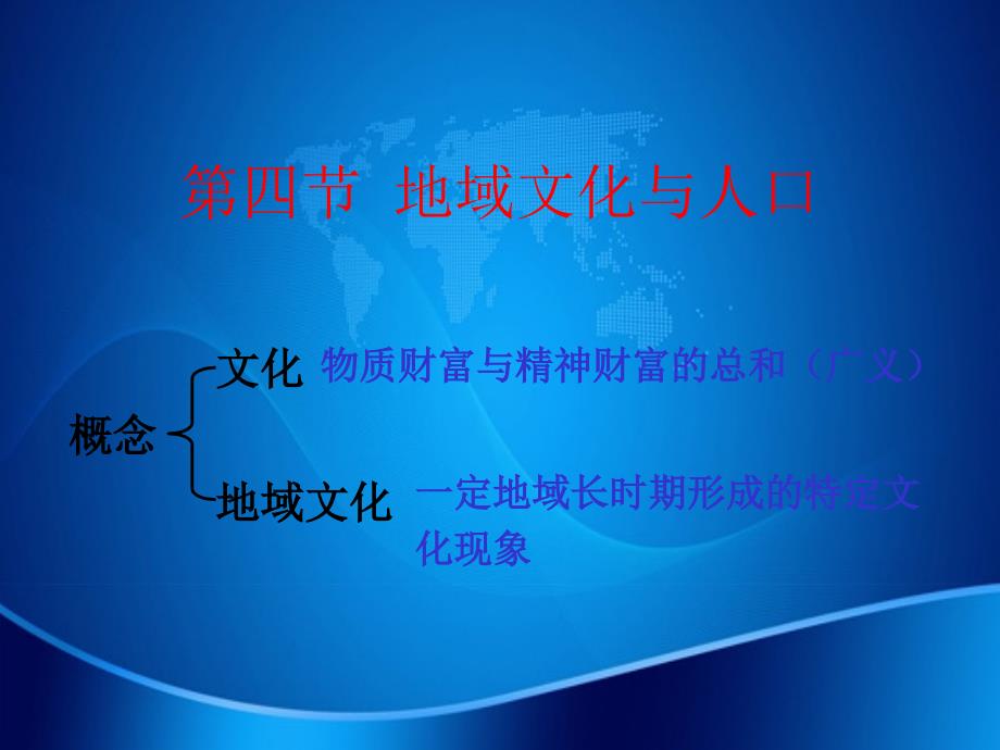 高中地理 1.4 地域文化与人口课件 湘教版必修2-湘教版高中必修2地理课件_第1页