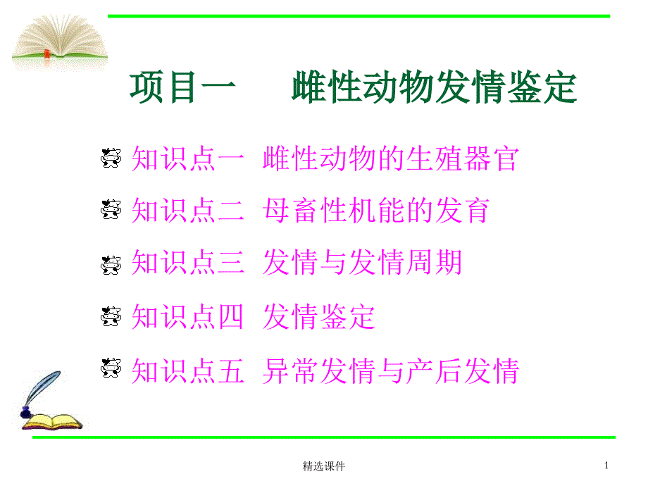 知识点一雌性动物的生殖器官_第1页