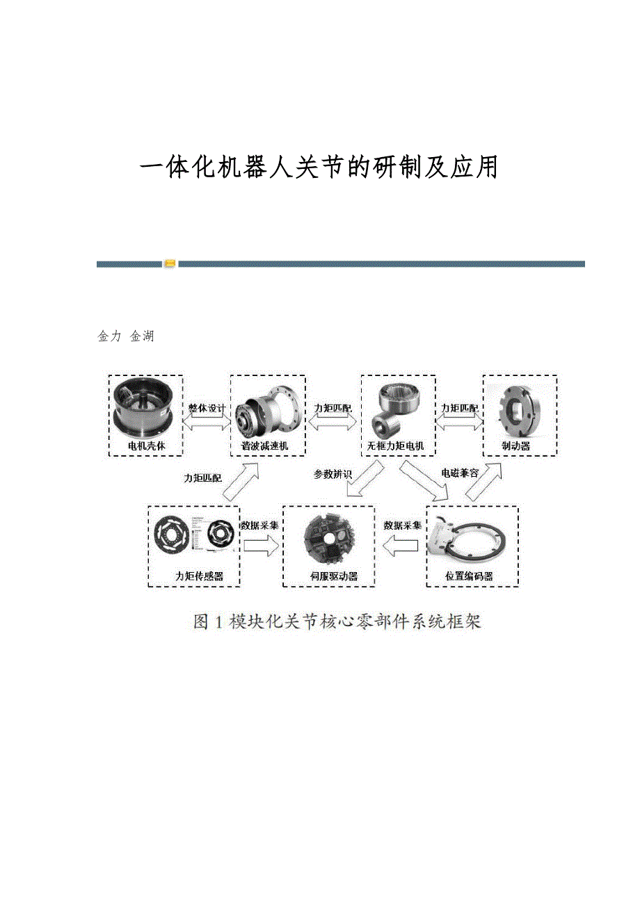 一体化机器人关节的研制及应用_第1页