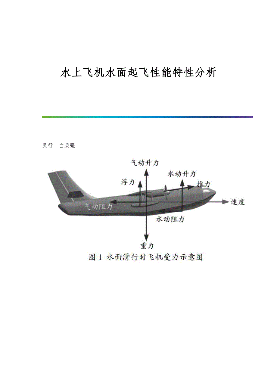 水上飞机水面起飞性能特性分析_第1页