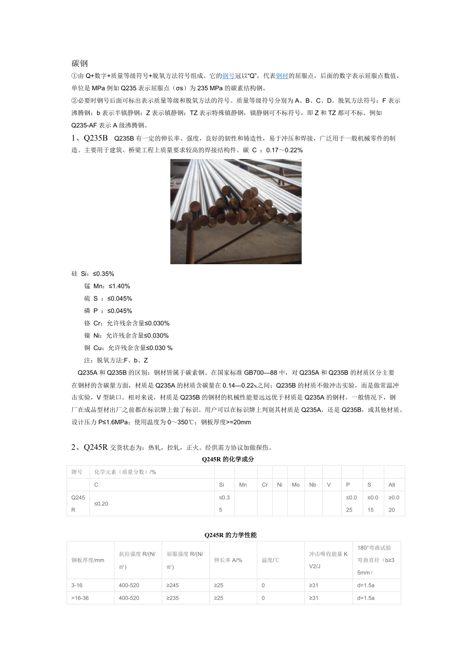 压力容器材料相关知识_第1页