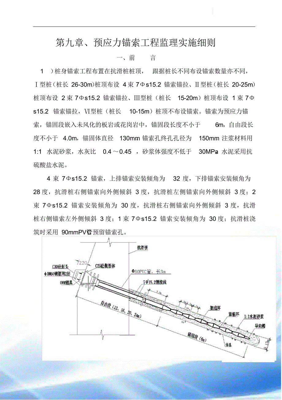 锚杆、预应力锚索工程监理实施细则-secret（精编版）_第1页