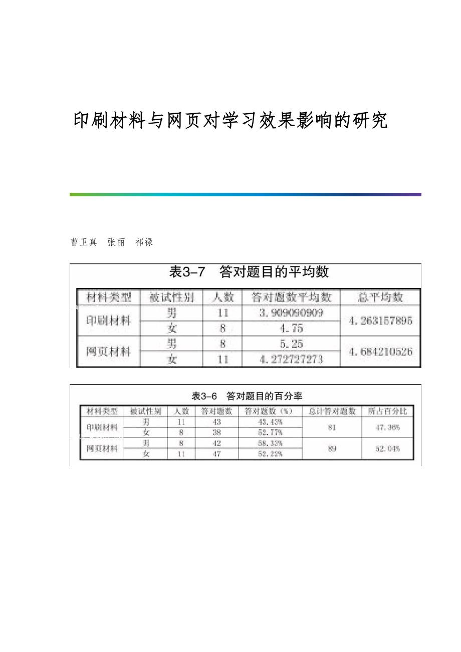 印刷材料与网页对学习效果影响的研究_第1页