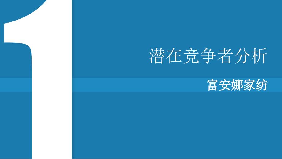 潜在竞争对手分析-文档资料_第1页