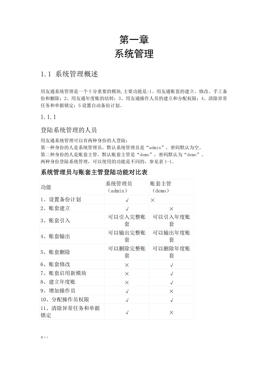帐套主管和系统管理员_第1页