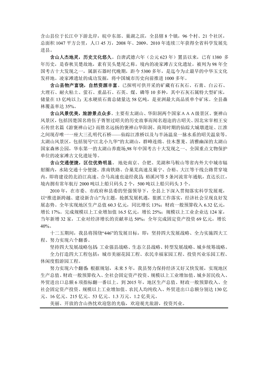 [精选]含山地区发展介绍_第1页