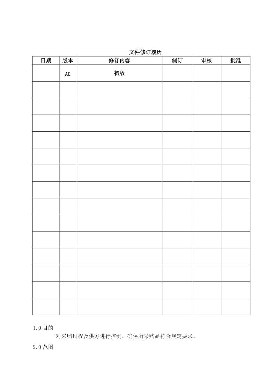 采购及外协加工管理程序_第1页