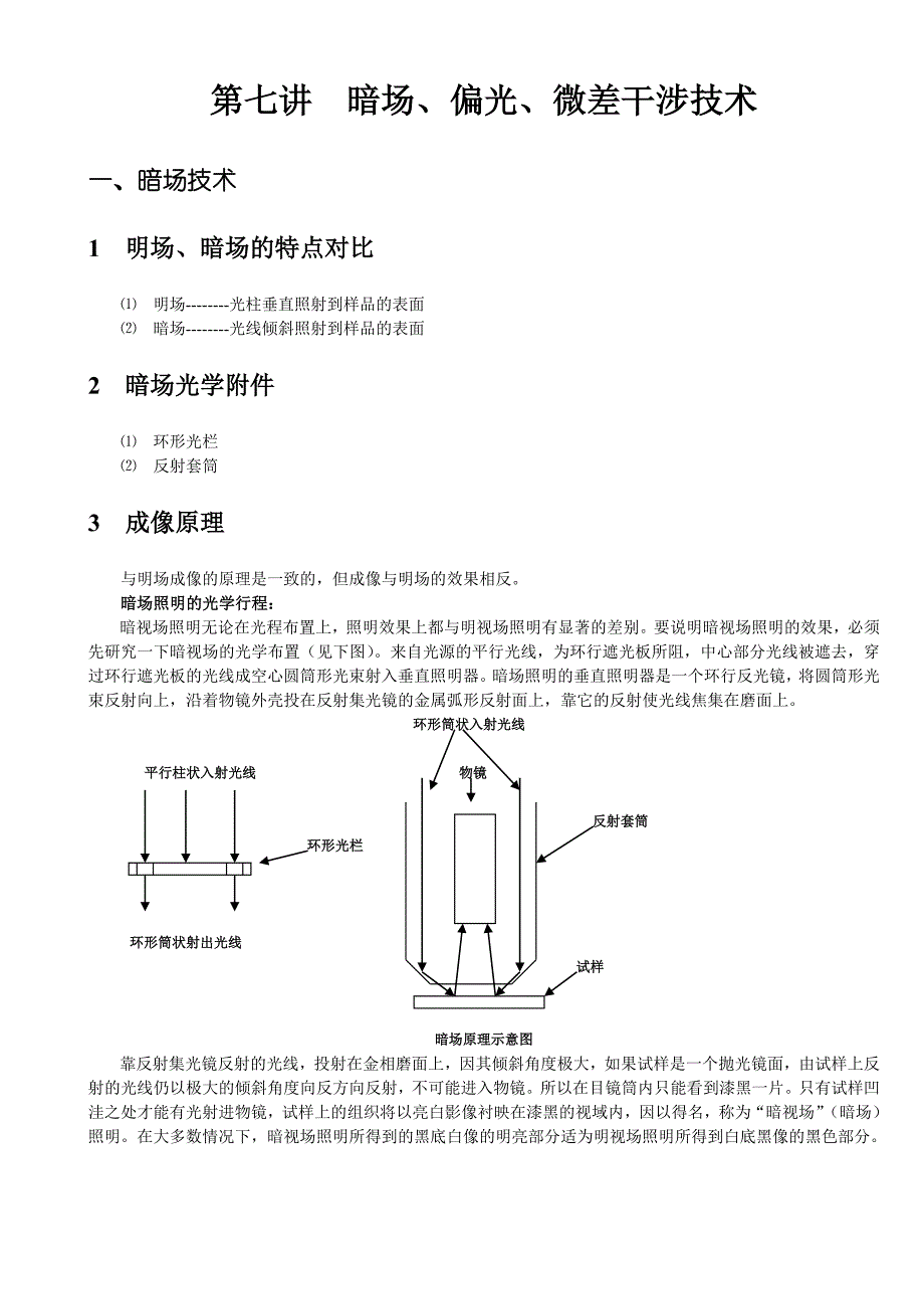 第六讲 暗场偏光微差干涉技术_第1页