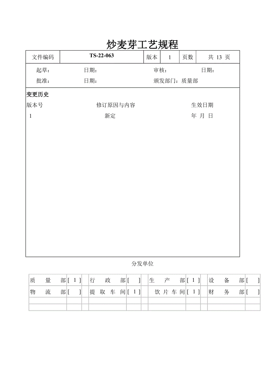 炒麦芽工艺规程_第1页