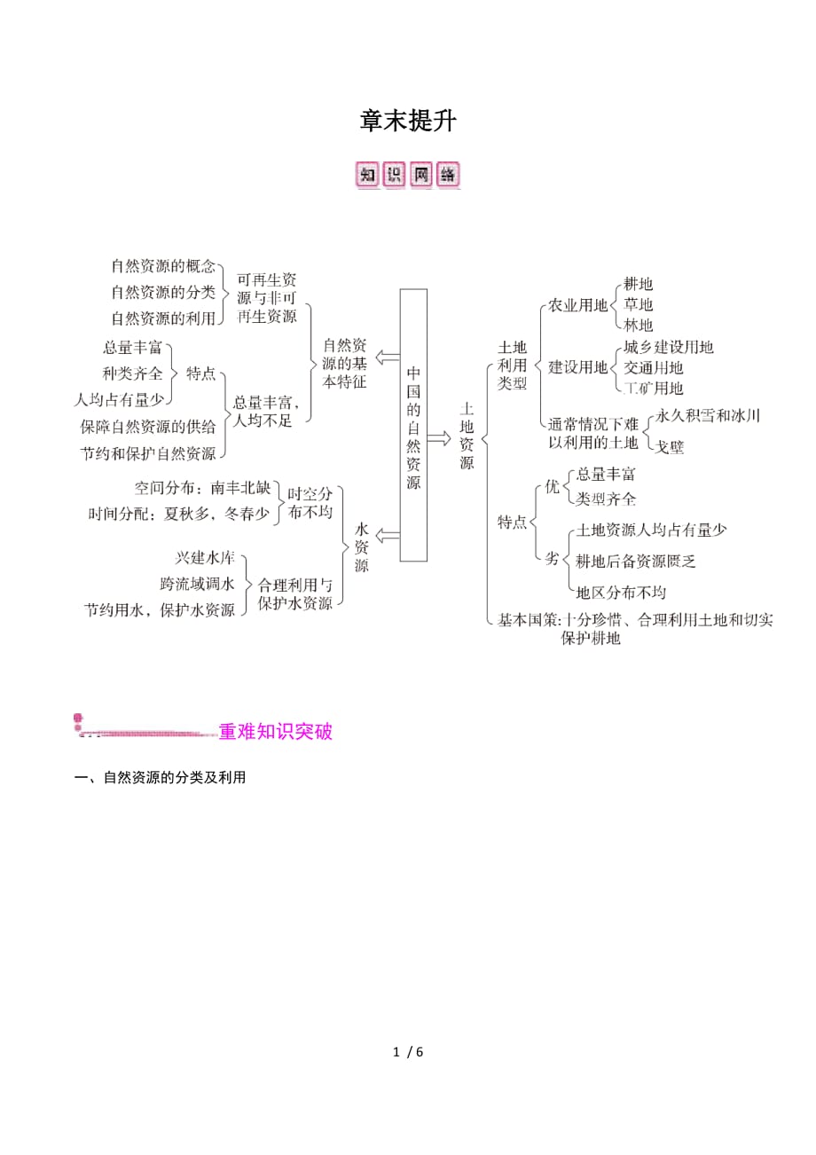 第三章章末提升 学案——人教版八年级地理上册_第1页