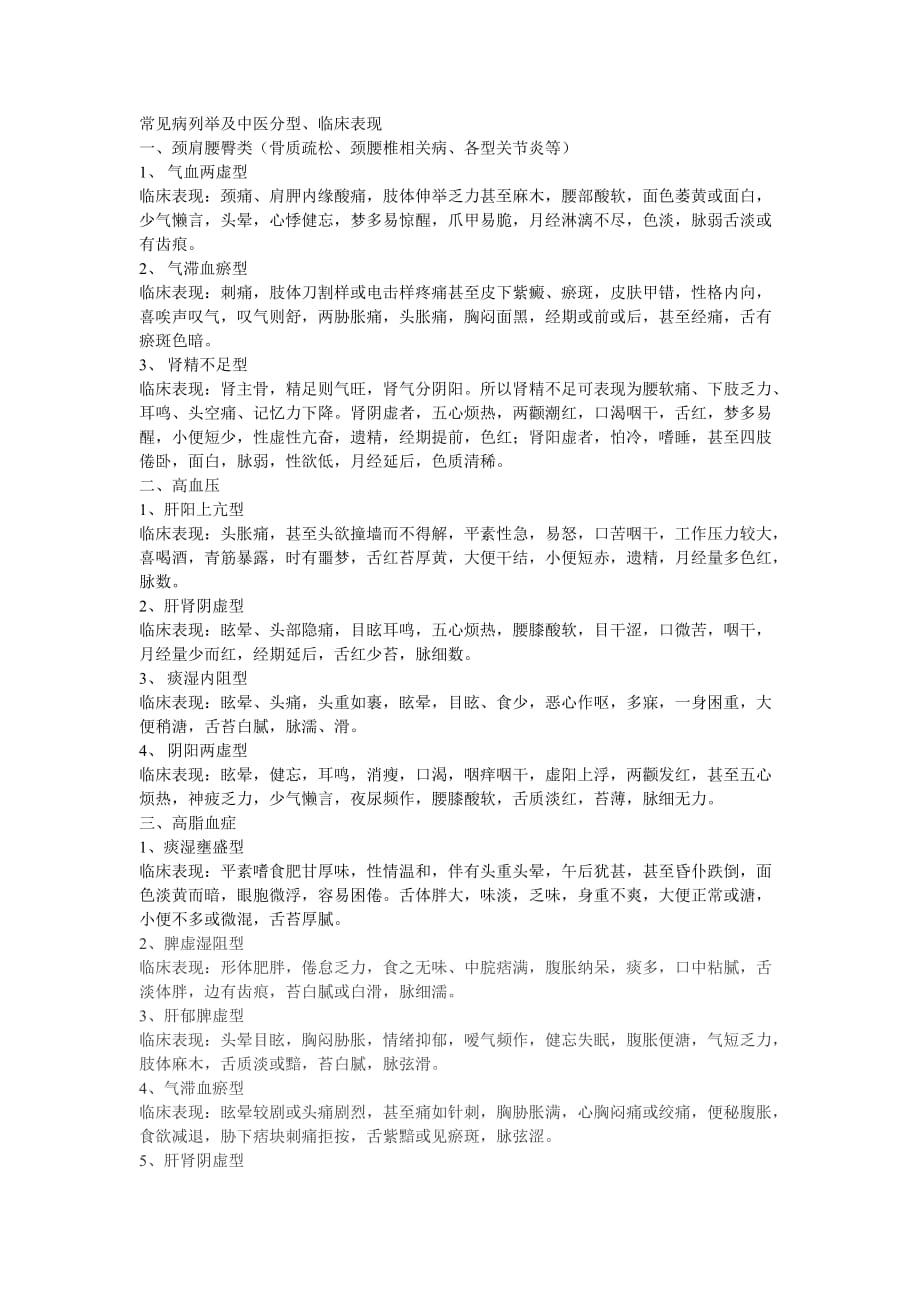 常见病中医分型6页_第1页