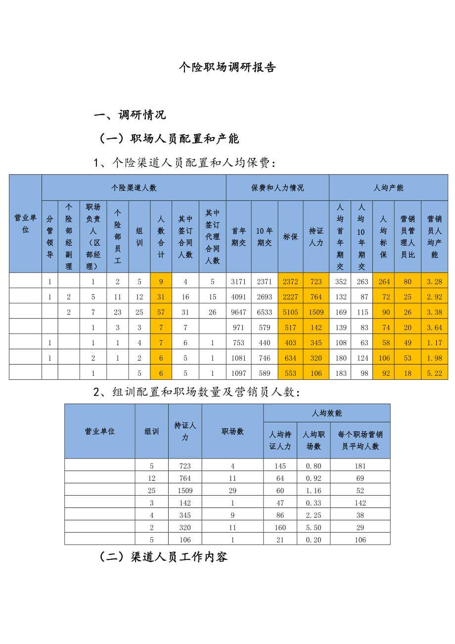 个险职场调研报告_第1页