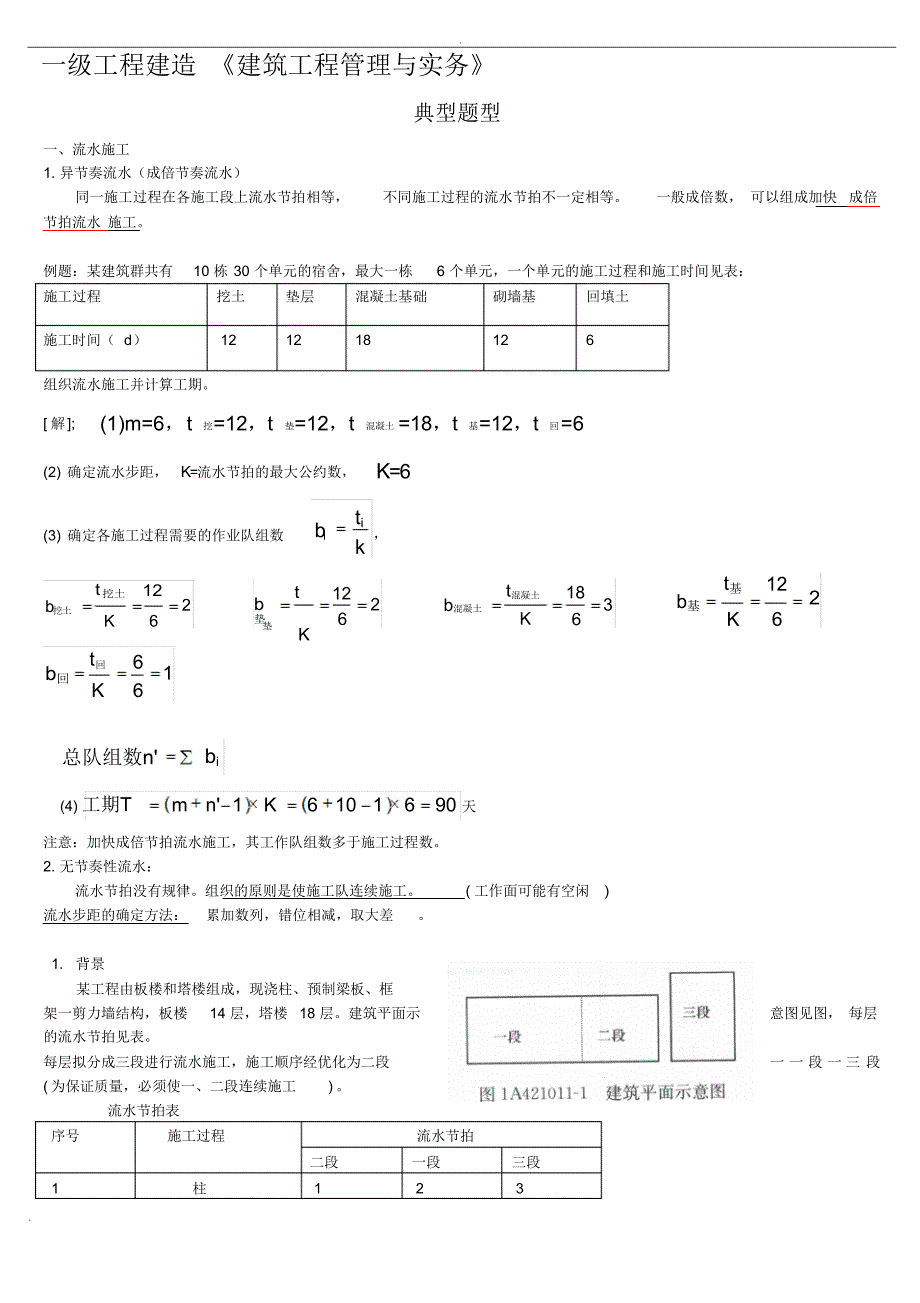 《房屋建筑工程管理与实务》典型题型_第1页