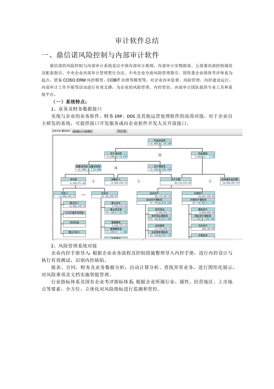 审计软件部分汇12页_第1页