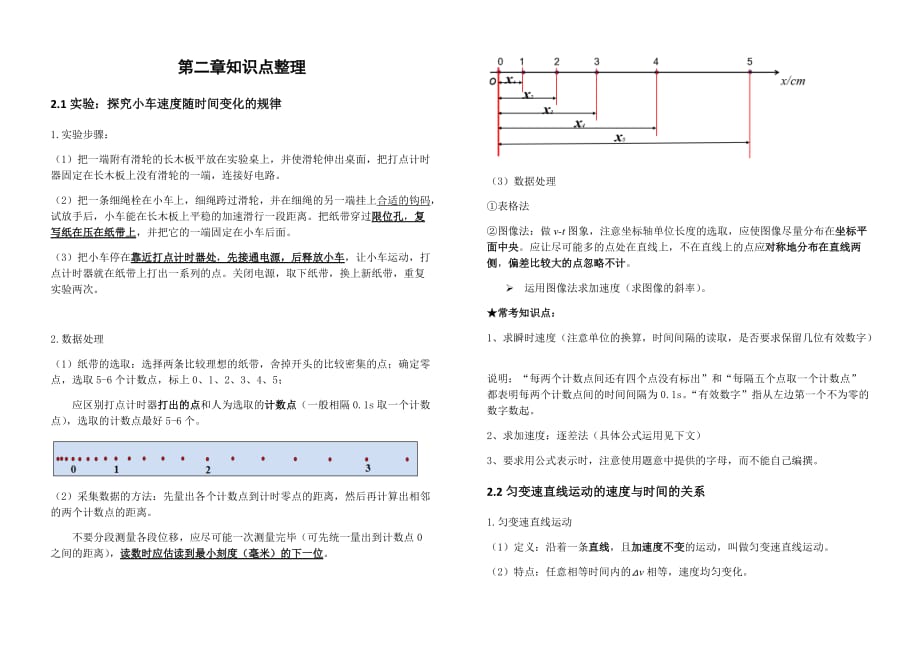 高中物理必修一第二章知识点整理6页_第1页