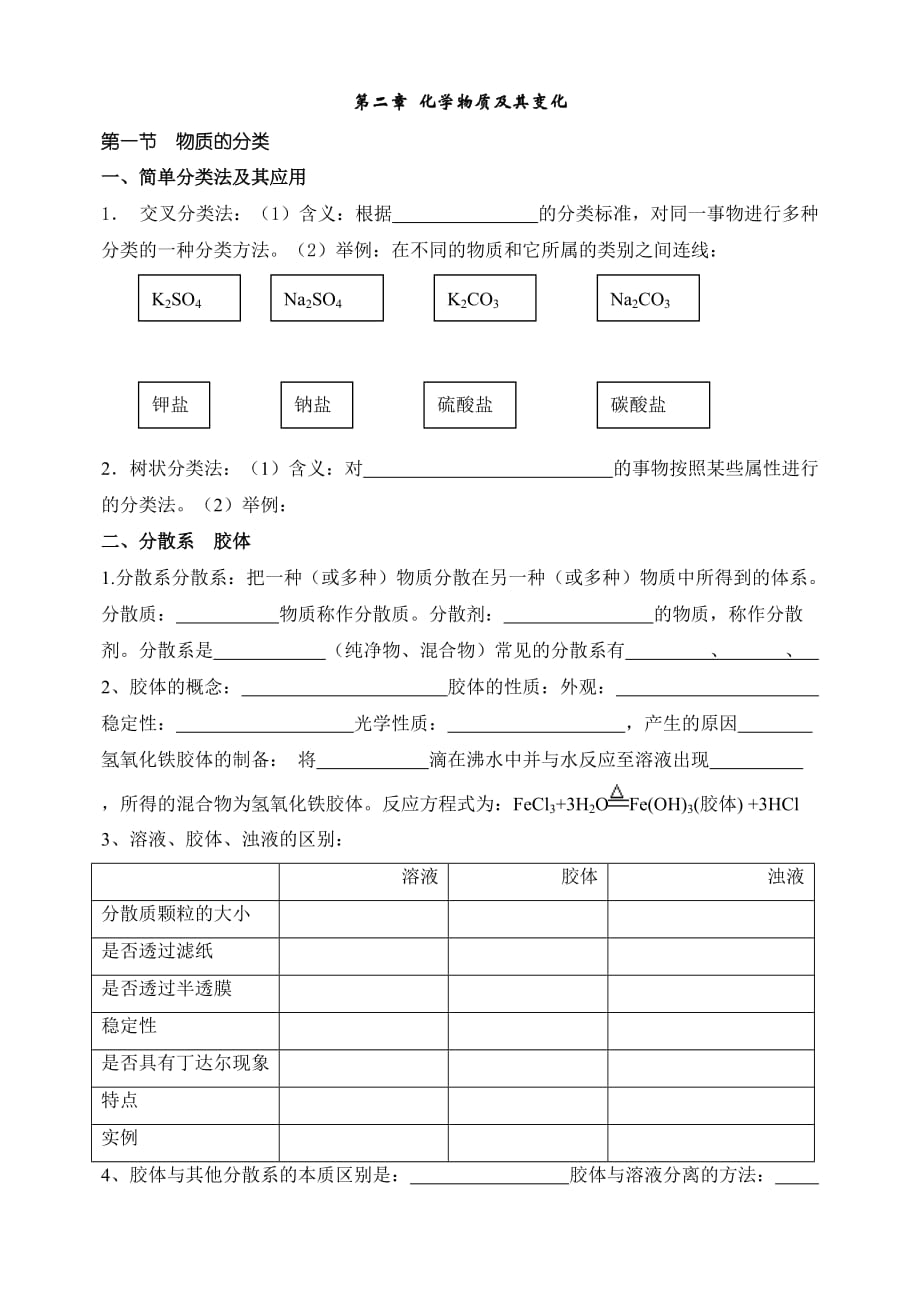 高一必修1化学第二章化学物质及其变化_第1页