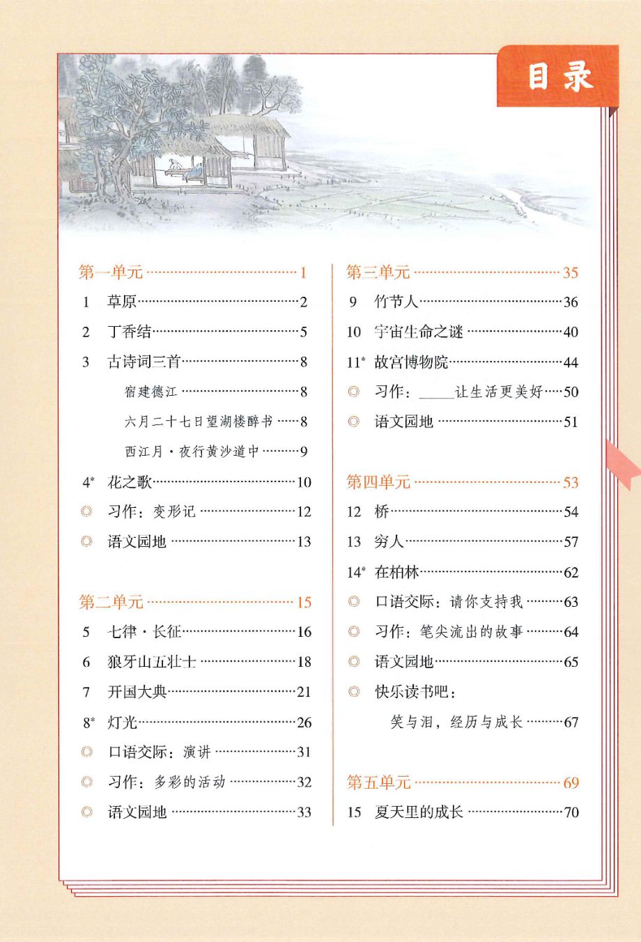 部编人教版语文六年级上册电子课本_第1页