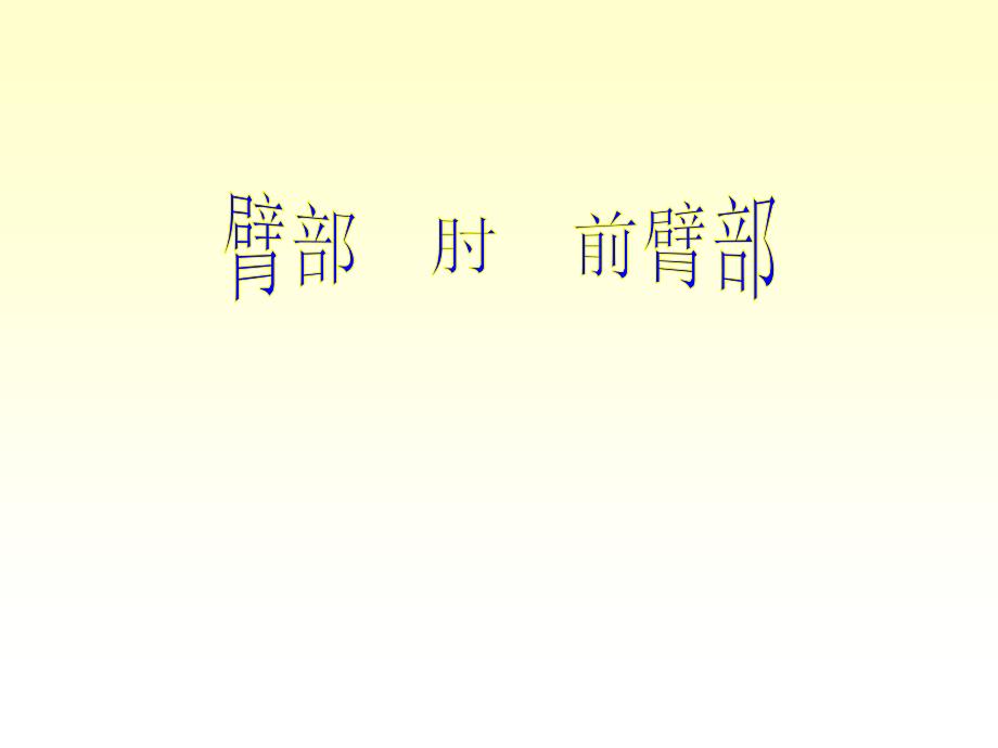 【PPT课件】臂部肘前臂部_第1页