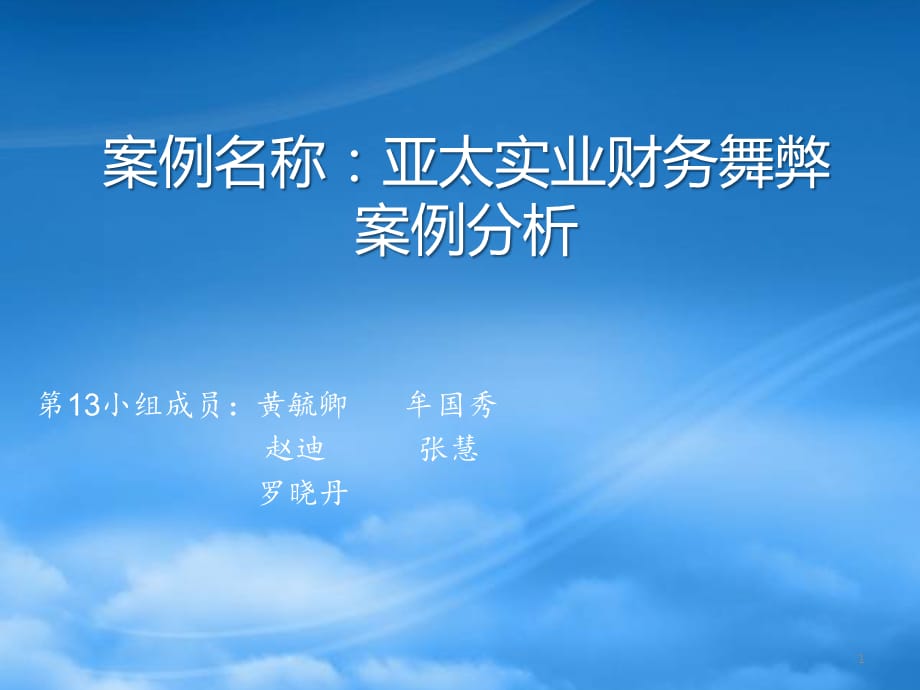 [精选]审计第13组_第1页