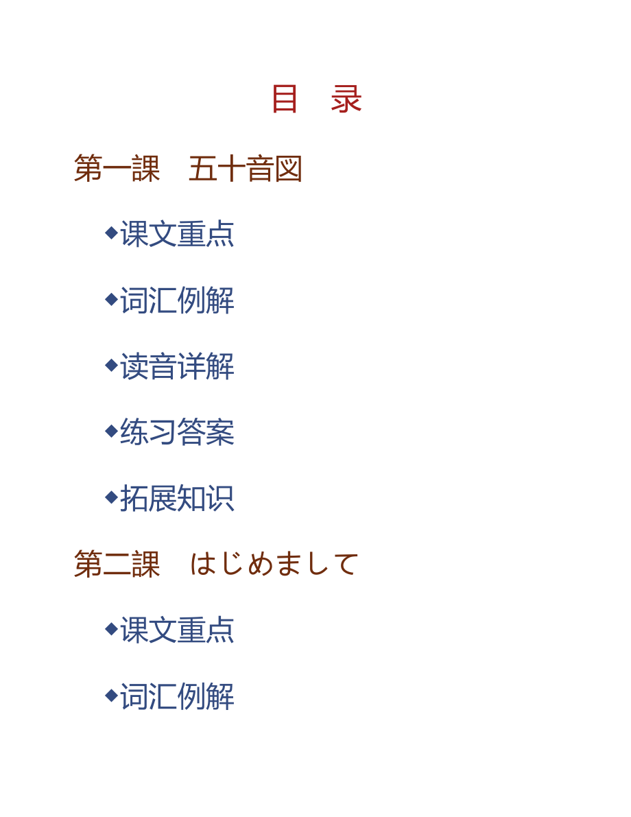 (NEW)周平《新编日语1（修订本）》学习指南【课文重点＋词汇剖析＋语法精解＋全文翻译＋练习答案】_第1页