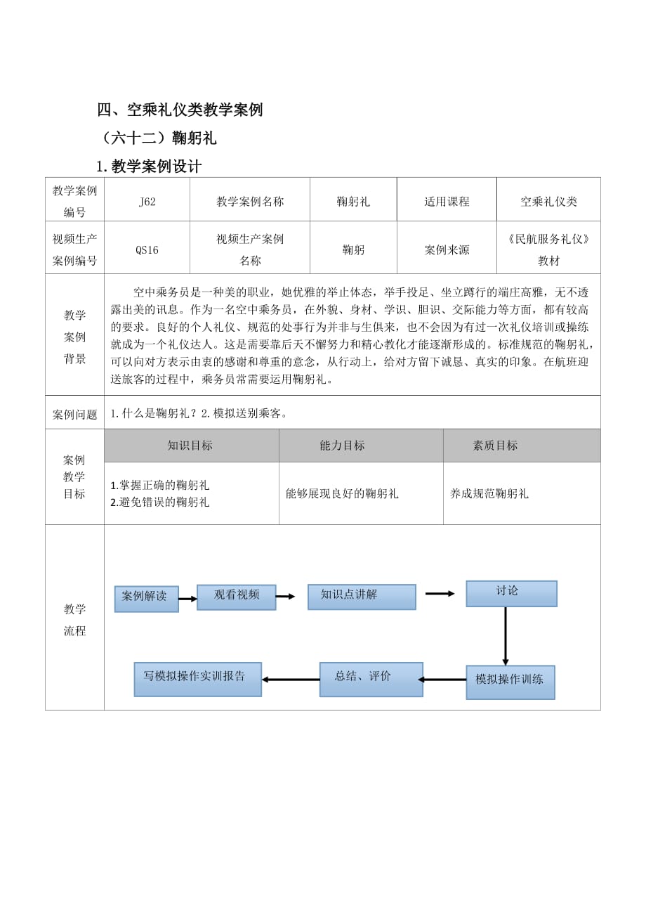 空乘礼仪类教学案例_第1页