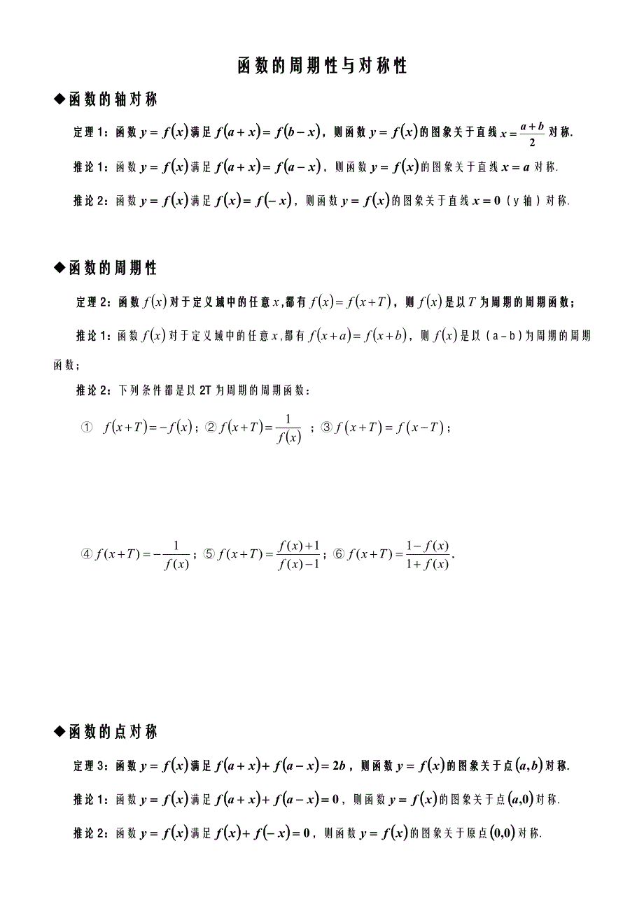 函数周期性、对称性专题_第1页