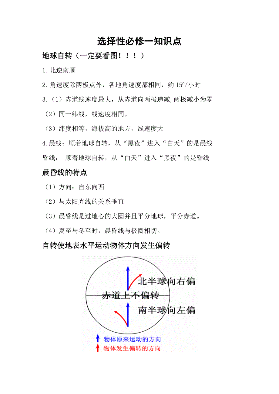 高二地理选择性必修一知识点_第1页