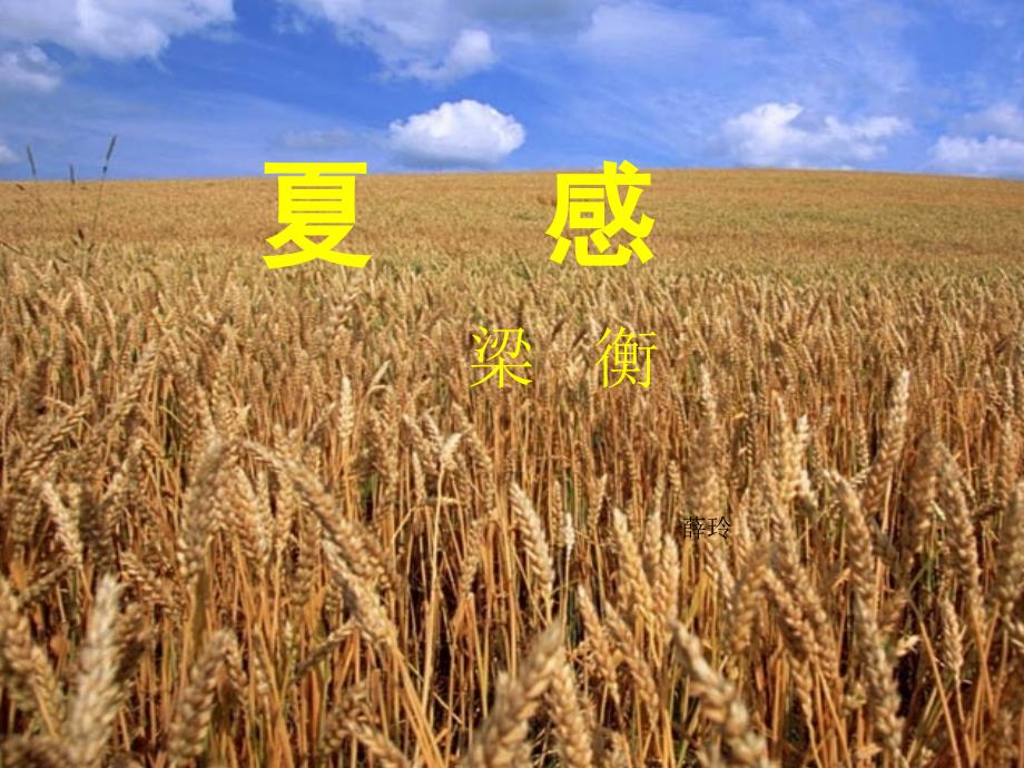 初中语文《夏感》_第1页
