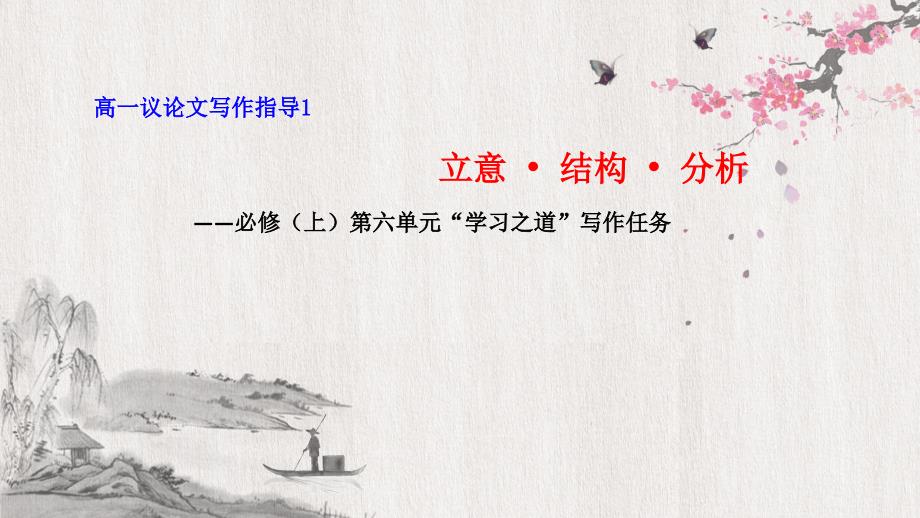 高一议论文写作指导：立意结构分析_第1页