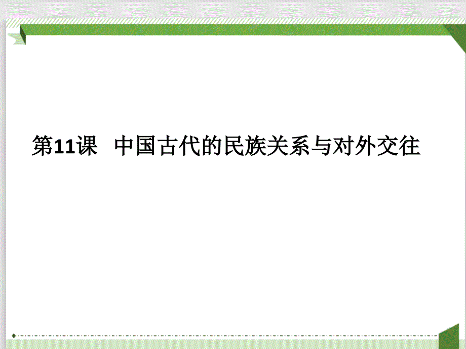 高中历史人教统编版选择性必修一第11课 中国古代的民族关系与对外交往 教学课件_第1页
