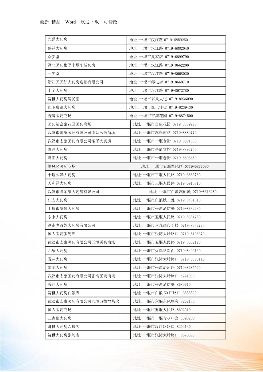 p十堰药店电话地址tmnov_第1页