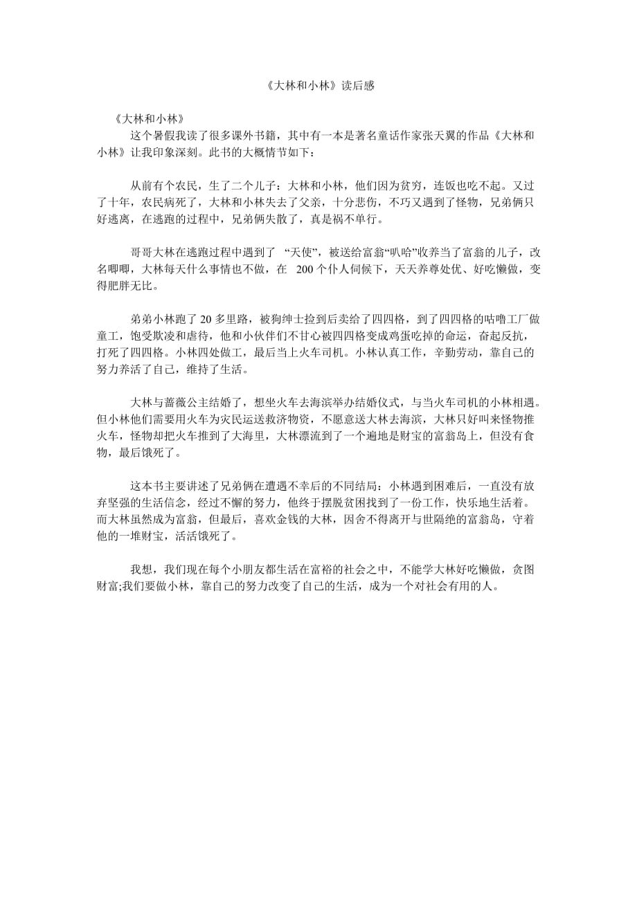 林和小林读后感_第1页